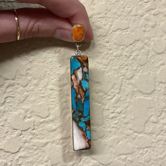 JB Sterling Turquoise & mix stone Earrings - Picture 2 of 4